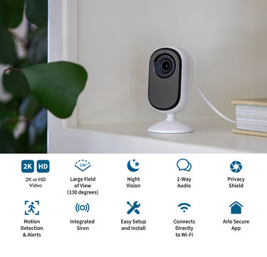 Arlo Essential Indoor Wired Security Camera