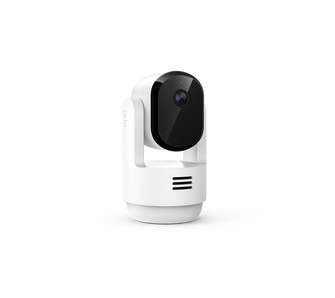 Arlo Essential Pan Tilt Indoor 1 Cam, in white, facing right
