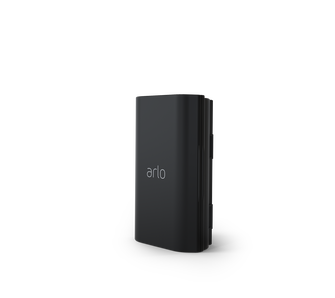 Arlo Rechargeable Battery for Video Doorbell Wire-Free, in black, facing left